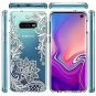Galaxy S10E Case Huness TPU Grip Bumper and Clear Flower Transparent Hard PC Bac
