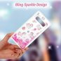 S10 Plus Case, Galaxy S10 Plus Case, Liquid Glitter Cover Sparkle Love Heart TPU
