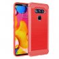 LG V40 Case, LG V40 ThinQ/LG V40 Storm Case, Carbon Fiber Brushed Texture Red