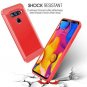 LG V40 Case, LG V40 ThinQ/LG V40 Storm Case, Carbon Fiber Brushed Texture Red