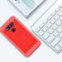 LG V40 Case, LG V40 ThinQ/LG V40 Storm Case, Carbon Fiber Brushed Texture Red