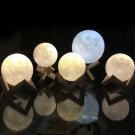 3D Creative Moon Shape LED Lamp - Touch Sensor & USB Chargeable Battery