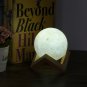 3D Creative Moon Shape LED Lamp - Touch Sensor & USB Chargeable Battery