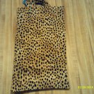 Tote Bag  Handmade  Leopard Lined 9.5 x 8 Adjustable