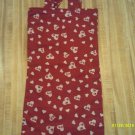 Tote Bag  Handmade  Red  with Paw Print Hearts   Adjustable