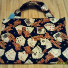 Tote Bag  Handmade  Poker Lined 14 x 10