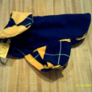 Handmade Dog Coat Size SM  Michigan Blue & Gold