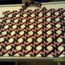 Tote Bag  Handmade  Pink and Black patterned Unlined