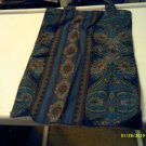 Tote Bag  Handmade  Blue Paisley    Unlined 15 x 9.5