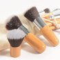 11pcs Bamboo Handle Cosmetic Makeup Brush Set with Eyebrow Comb Brush & 2pcs Waterdrop Sponge Puffs