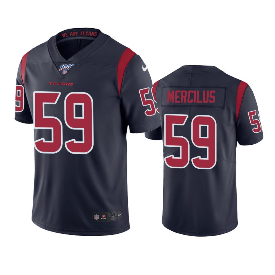 Men's Houston Texans #59 Whitney Mercilus Jersey 100 Season