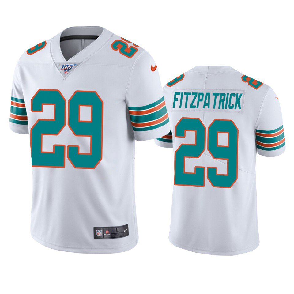 Men's Miami Dolphins #29 Minkah Fitzpatrick 100th Season Jersey