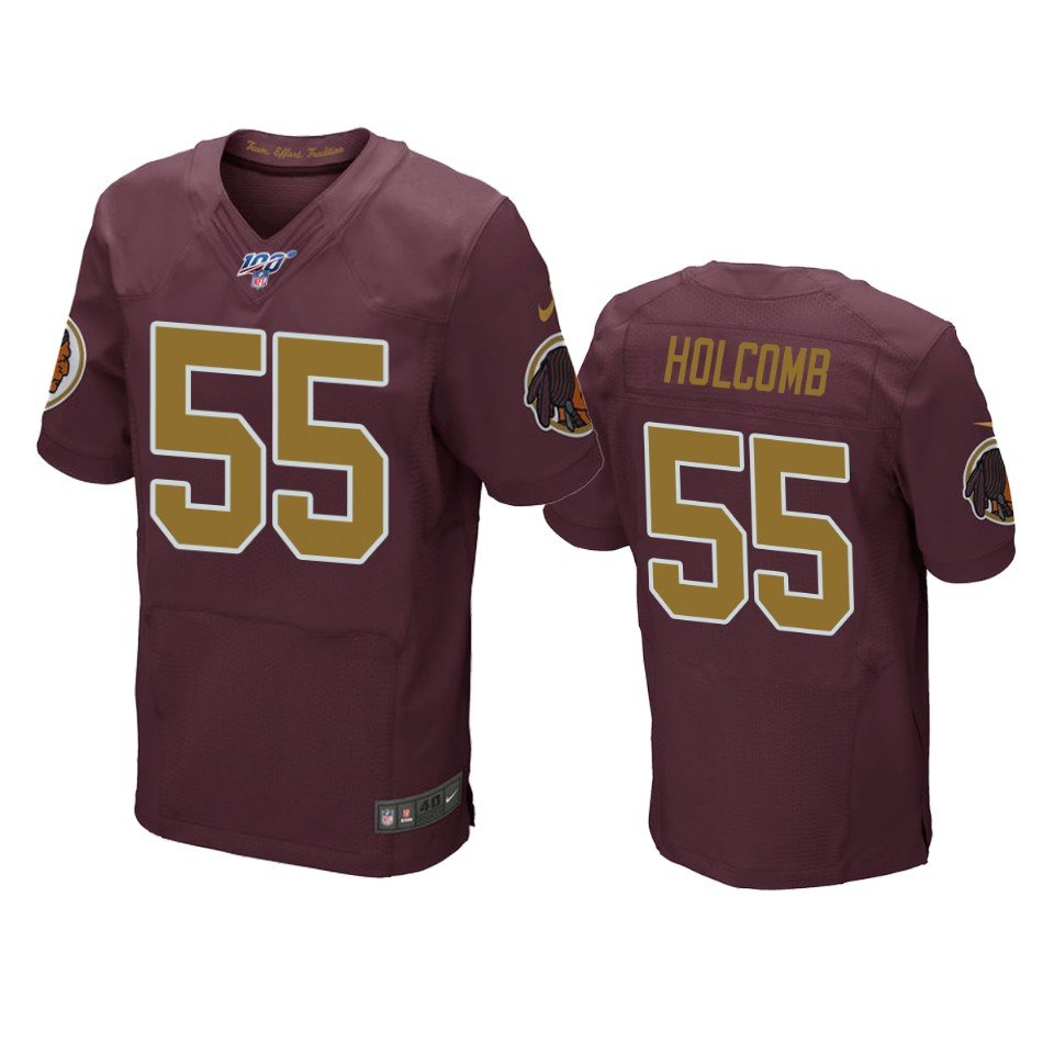 Men's Washington Redskins 55 Cole Burgundy 100th Season Jerseys