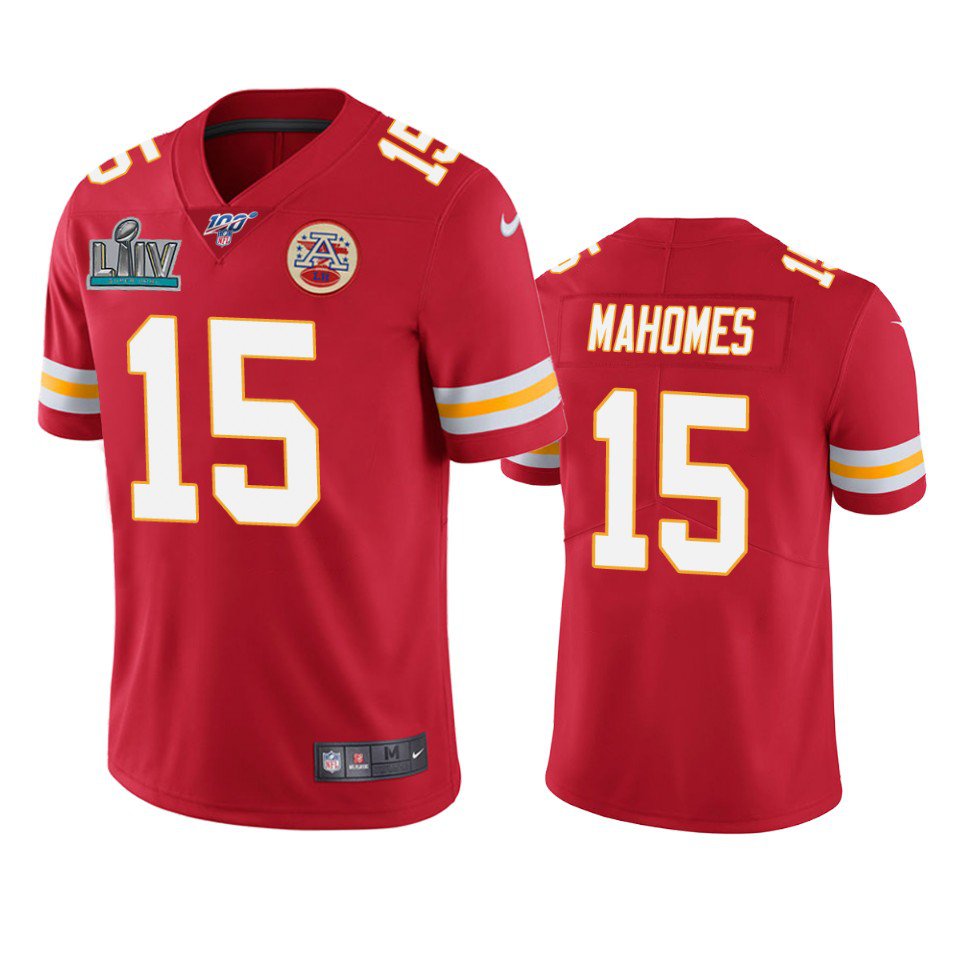 patrick mahomes red super bowl jersey