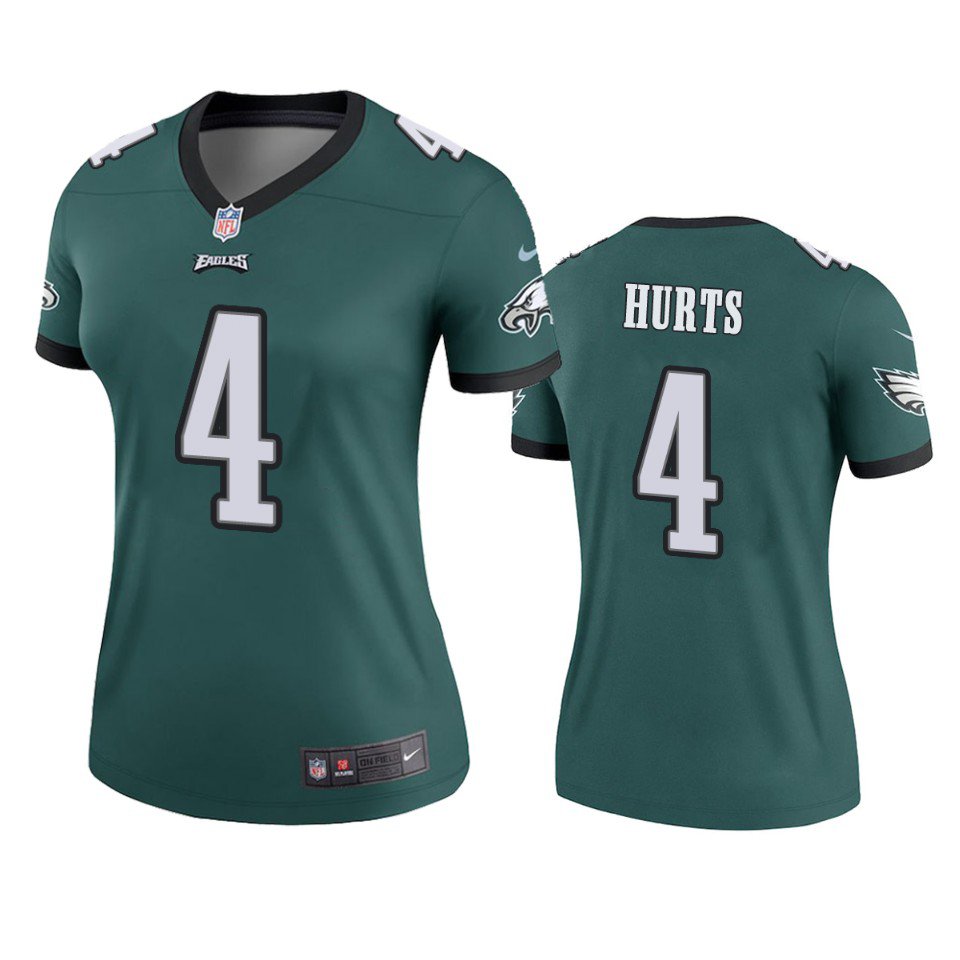 Women's Eagles Jalen Hurts Legend Green Jersey