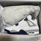 NIKE Air Jordan 4 Retro White Midnight Navy
