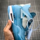 NIKE Air Jordan 4 Retro X Off White Blue