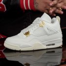 Nike Air Jordan 4 with Metallic Gold
