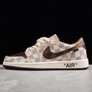 Travis Scott x Air Jordan 1 Retro Low White Brown Damierazur Sneakers CQ4277-001
