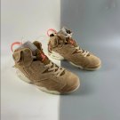 Travis Scott X Nike Air Jordan 6 British Khaki  sail bright Crimson