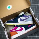 NIKE Air Jordan 1 Low MissMatched Purple Magenta Thunder Blue