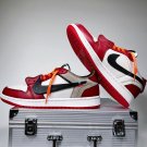 Nike Air Jordan 1 Low White Red Virgil Abloh