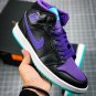 NIKE Air Jordan 1 Mid Black Grape GS