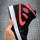 NIKE Air Jordan 1 Mid Black Siren Red