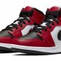 Nike Air Jordan 1 Mid Chicago GS toe White Gym Red Black youth
