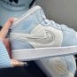 Nike Air Jordan 1 Mid 'Frozen Glitter Swoosh'