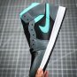 NIKE Air Jordan 1 Mid Grey Aqua Blue