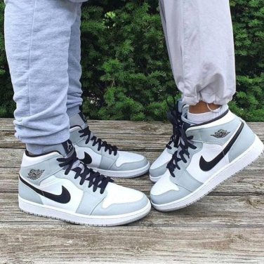 NIKE Air Jordan 1 Mid Light Smoke Grey Anthracite