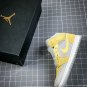NIKE Air Jordan 1 Mid Mixed Textures Yellow Grey Fog