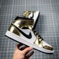 NIKE Air Jordan 1 Mid SE Metallic Gold White