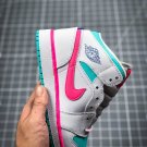 NIKE Air Jordan 1 Mid White Pink Green Soar