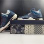 Air Jordan 4 SE &acirc;��Sashiko&acirc;�� Deep Ocean Sail-Cement Grey-Fire Red