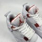 Air Jordan 4 WhiteTeam Orange-Metallic Silver