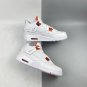 Air Jordan 4 WhiteTeam Orange-Metallic Silver