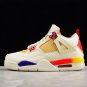 J BALVIN AIR JORDAN 4 RETRO GREYORANGEYELLOWWHITE
