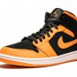 AIR JORDAN 1 MID Black Orange Peel-Sail