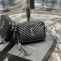 New Saint Laurent Luxury Bag Lou Mini Bag Black-Silver028003