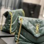 New Saint Laurent Luxury Bag Medium Loulou Puffer Emerald Green0217603