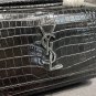 New Saint Laurent  Luxury Bag Calfskin Crocodile Embossed Sunset Black-Silver026003