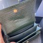 New Saint Laurent Luxury Bag Sunset Medium Bag In Crocodile Embossed Dark Green0211903