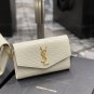 New Saint Laurent Luxury Bag Uptown Pouch Croco Embossed White025603