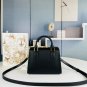 Romantic Paris Dior  Women Small Boston Bag Black Calfskin