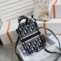 Romantic Paris Dior Mini Sling Bag Motif Black Cream Style D4701