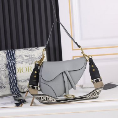Romantic Paris Dior Saddle Bag Matte Light Grey Style D77868