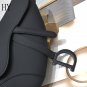 Romantic Paris Dior Saddle Bag Oblique Matte Black with Small Strap Style D77850