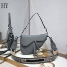 Romantic Paris Dior Saddle Bag Oblique Matte Dark Grey Style D77803